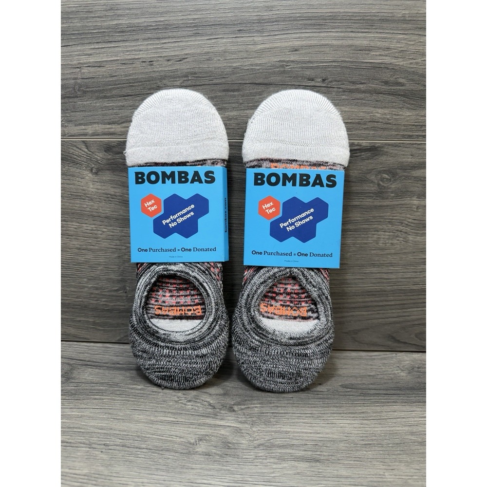 Bombas HexTec Performance No Show Socks Large Lot 2 New Running Walking
